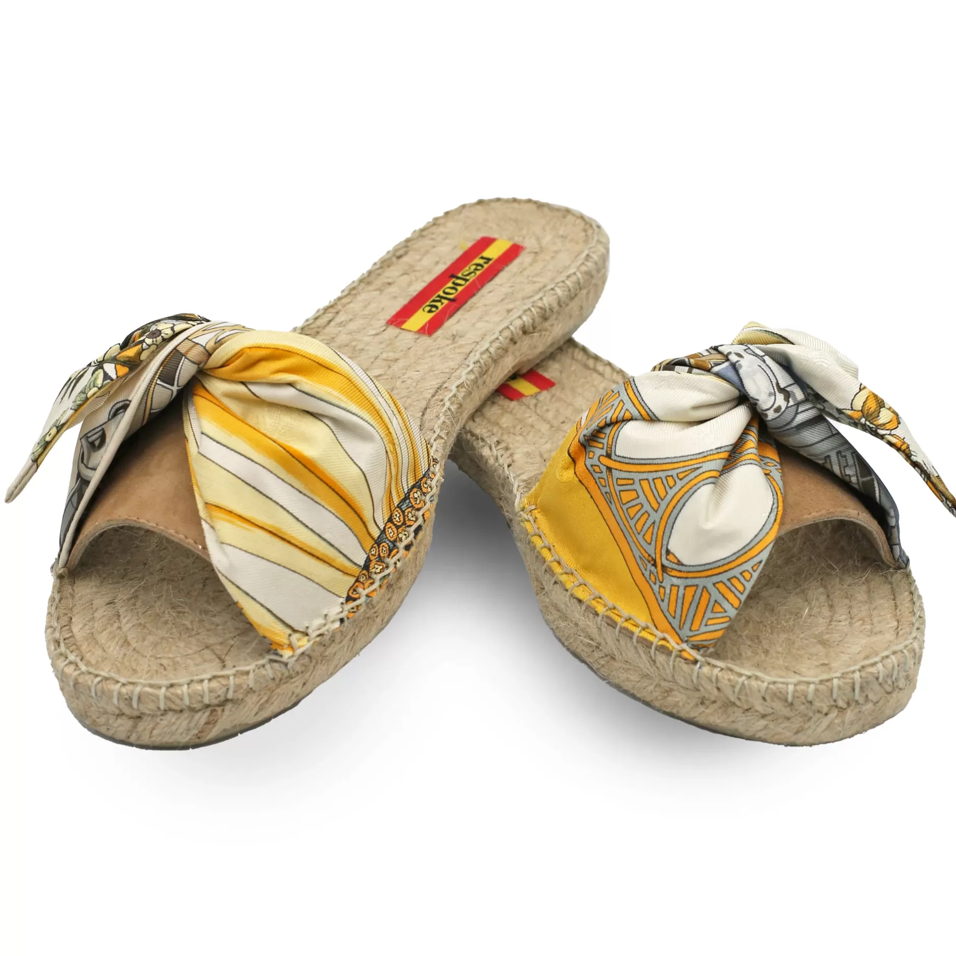 Respoke Footwear*Amours Norma Yellow Bow Slide Espadrilles