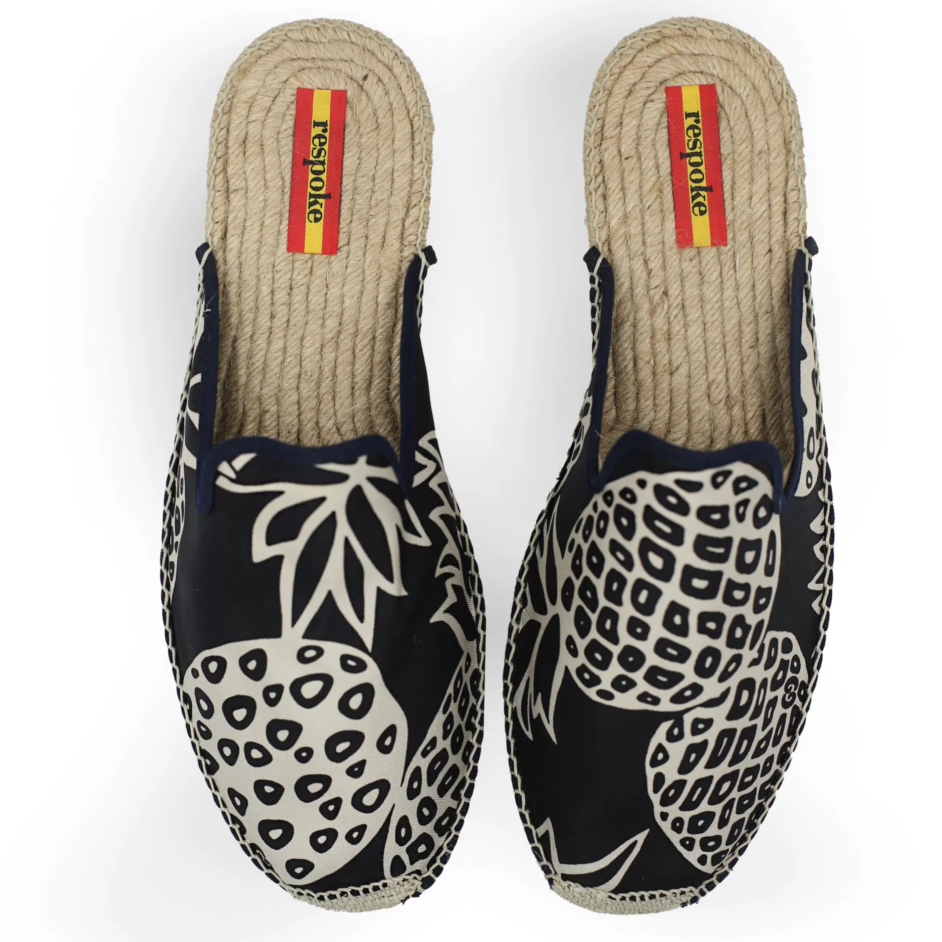 Respoke Footwear*Ananas Black Mule Espadrilles