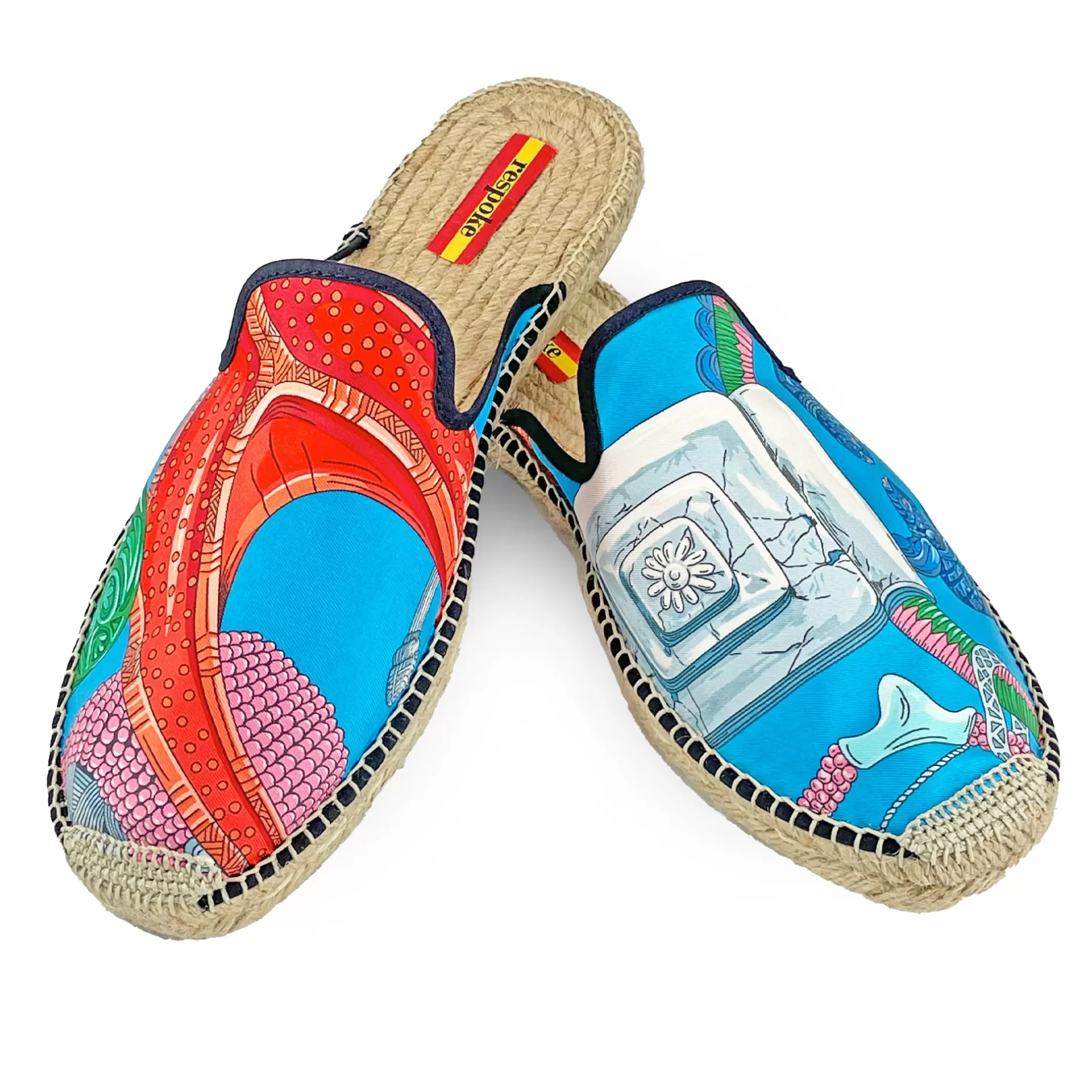 Respoke Footwear*Brace Turquoise Mule Espadrilles