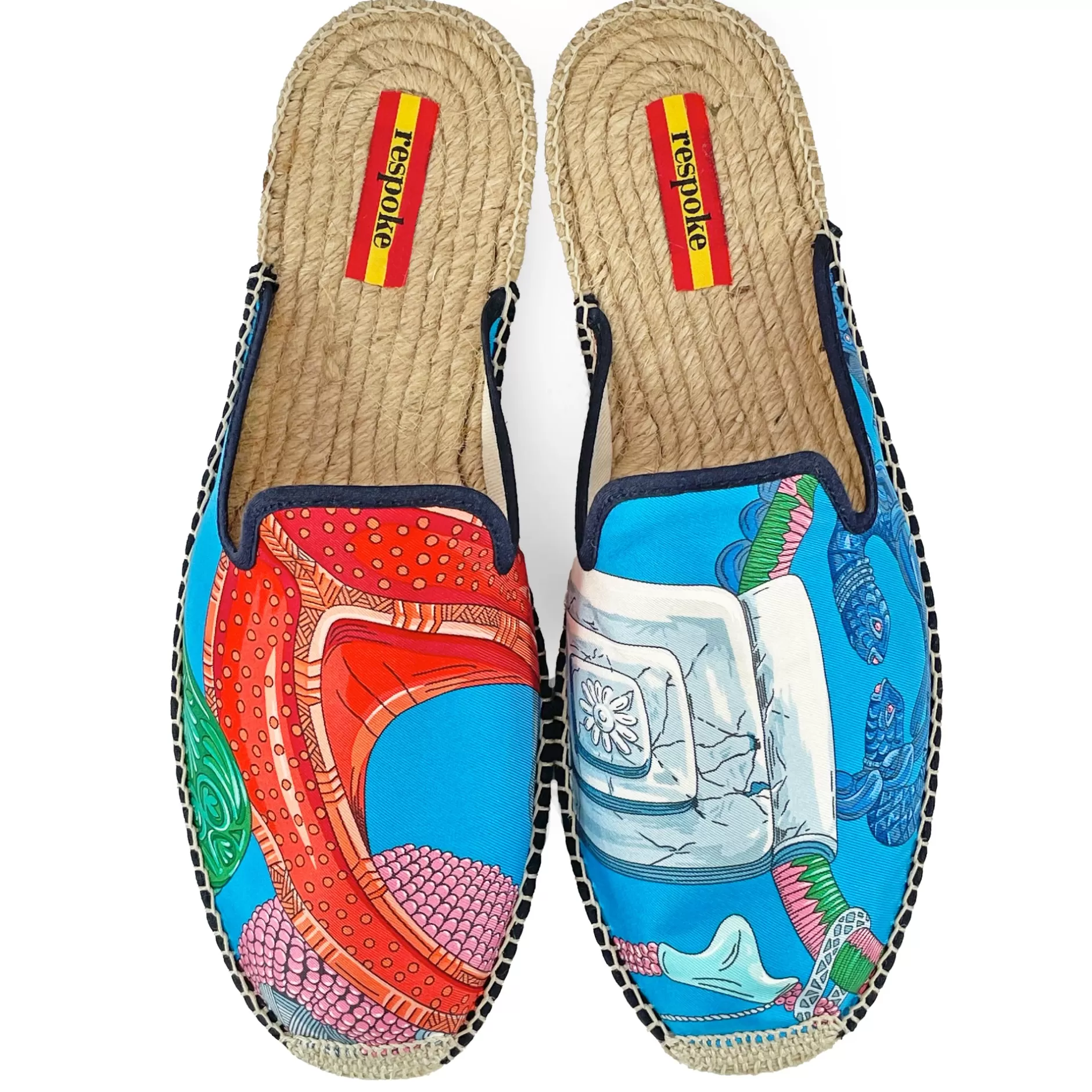 Respoke Footwear*Brace Turquoise Mule Espadrilles