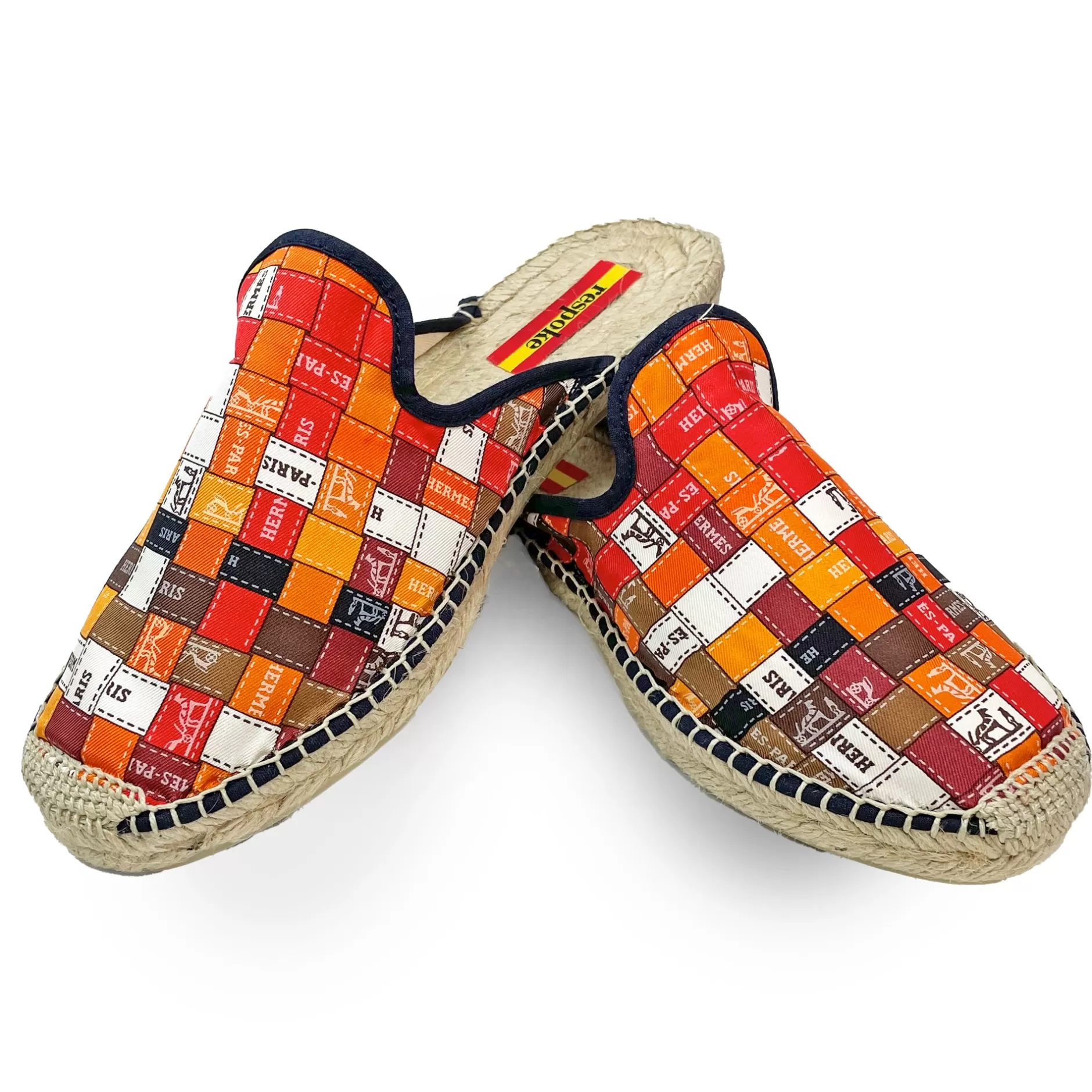 Respoke Footwear*Carre Orange/Brown Mule Espadrilles