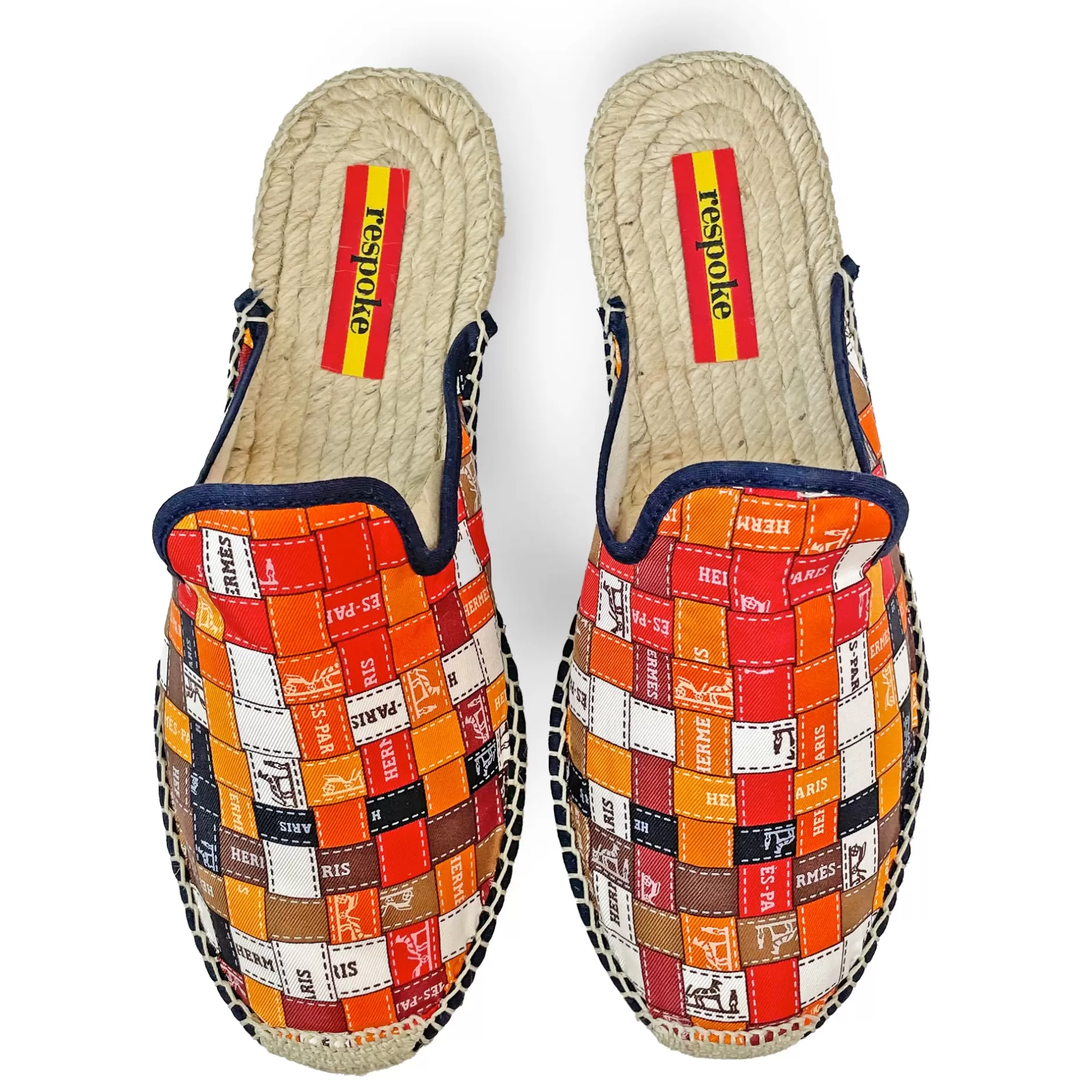 Respoke Footwear*Carre Orange/Brown Mule Espadrilles