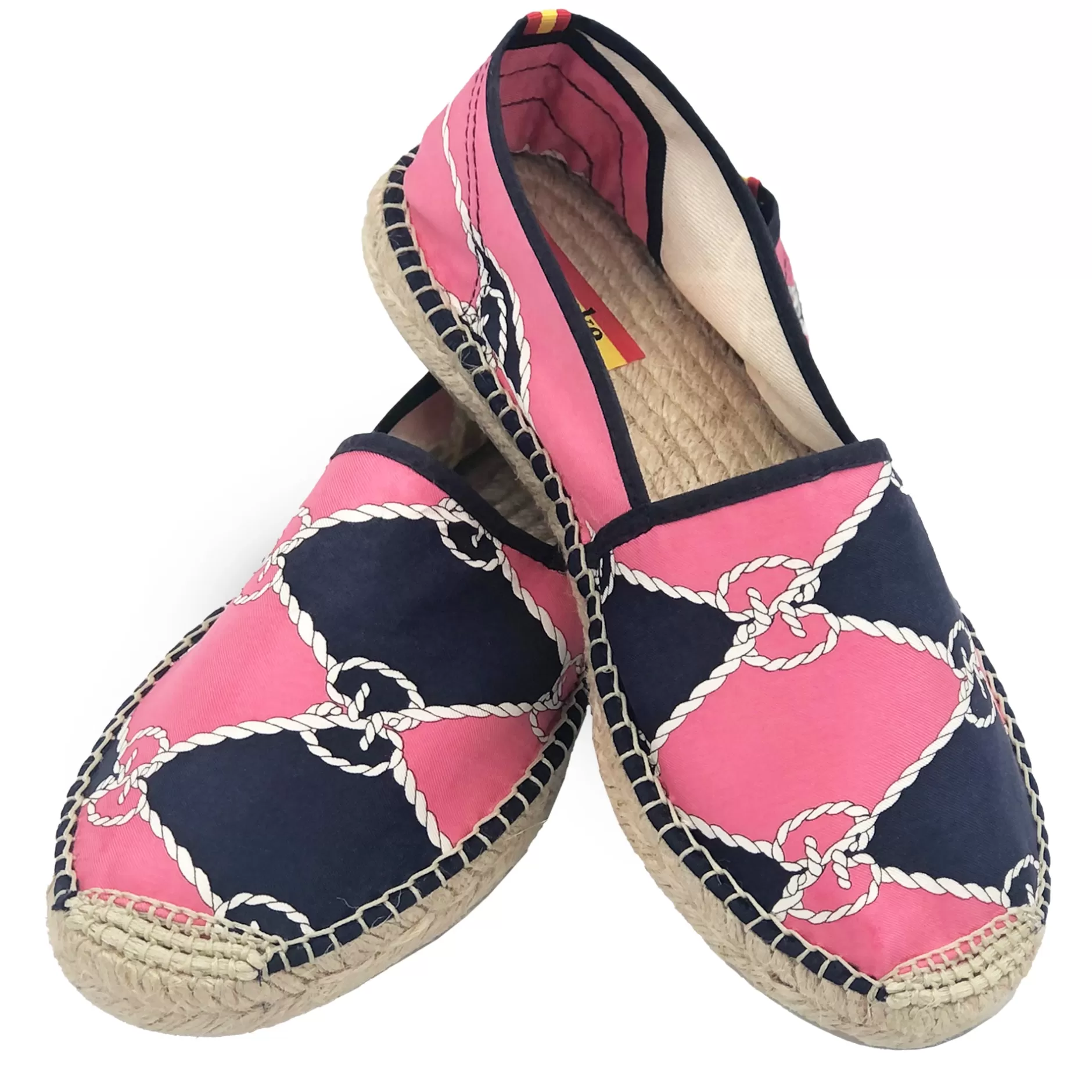 Respoke Footwear*Corda Pink/Navy Classic Espadrilles