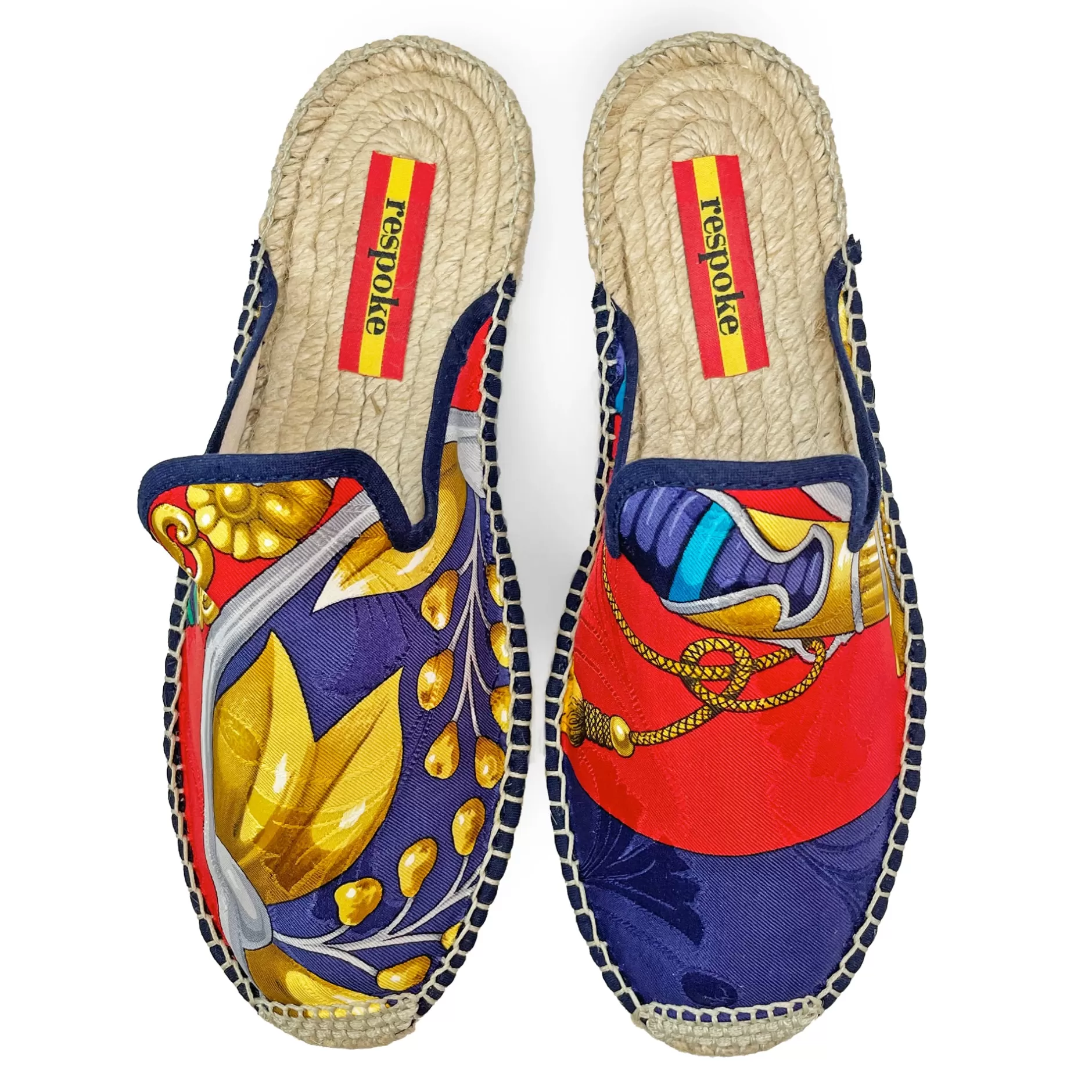 Respoke Footwear*Daimyo Red/Navy Mule Espadrilles