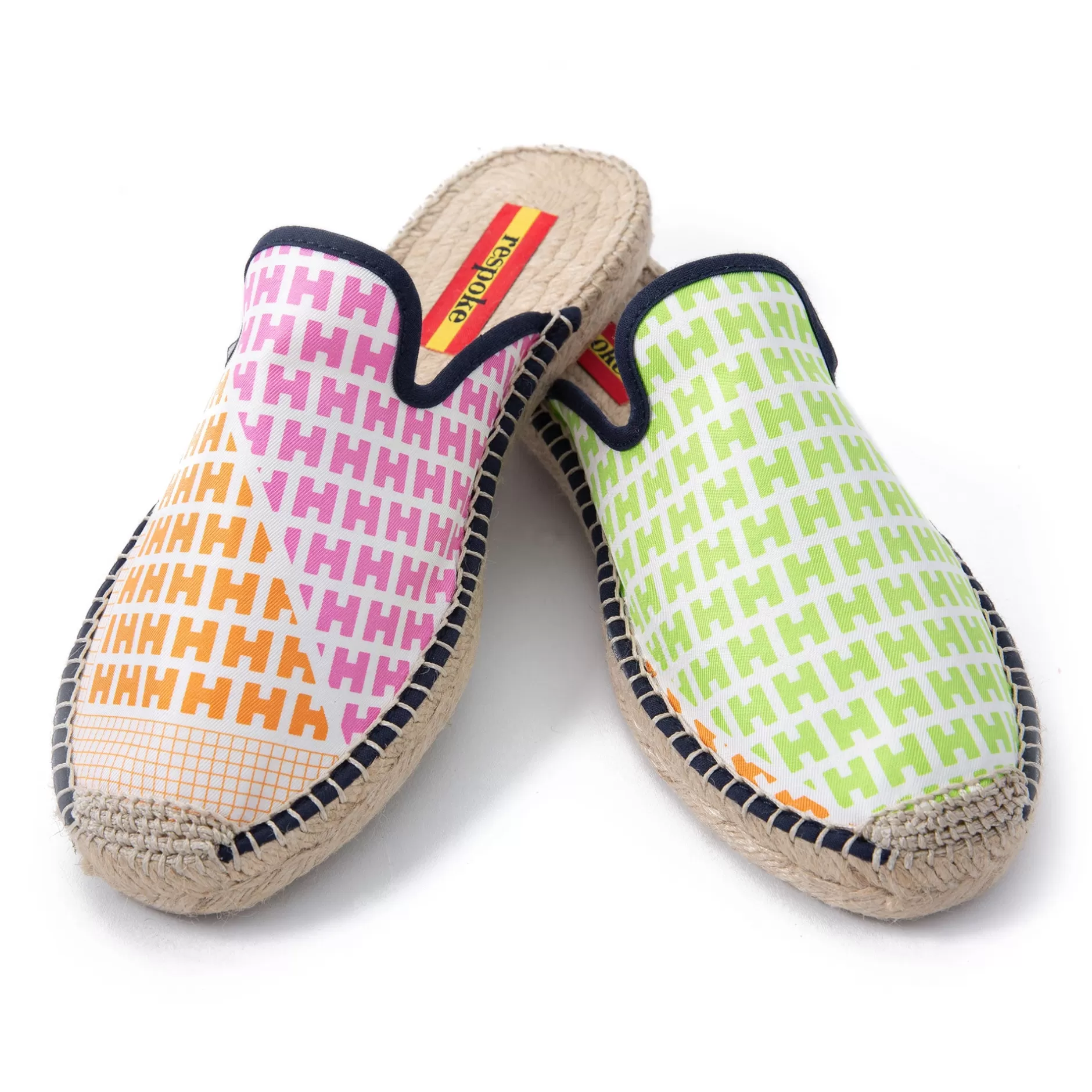 Respoke Footwear*Halina Orange/Pink/Lime Mule Espadrilles