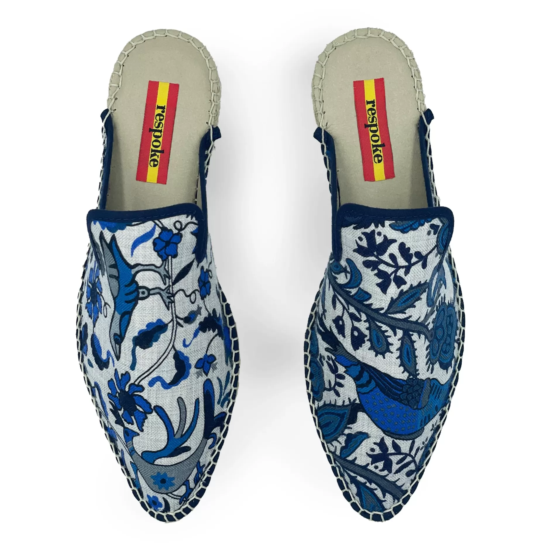 Respoke Footwear*Irene Blue Cocktail Mule Espadrilles