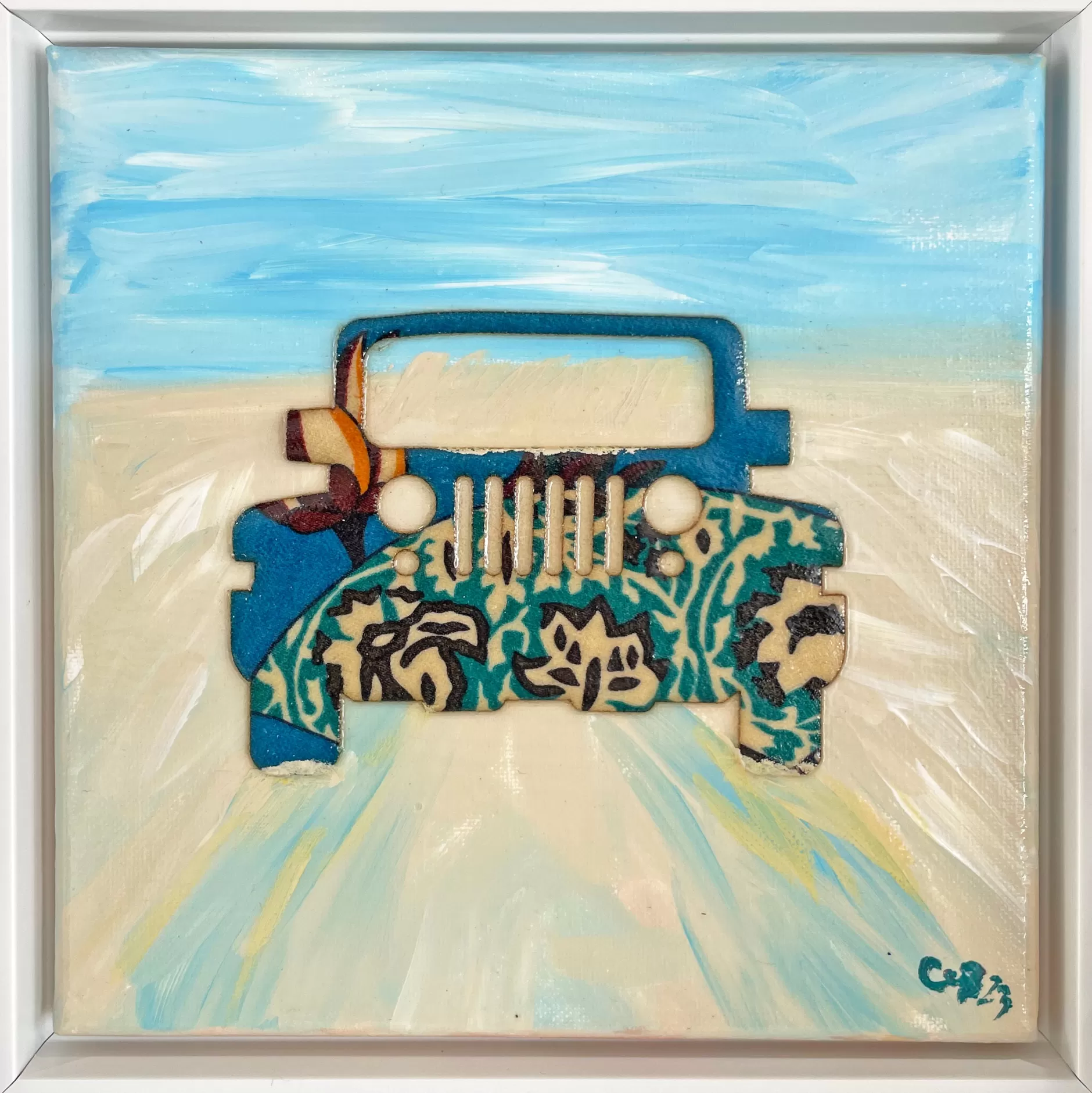 Respoke Fine Art*Jeep Collage 2-8X8 Framed