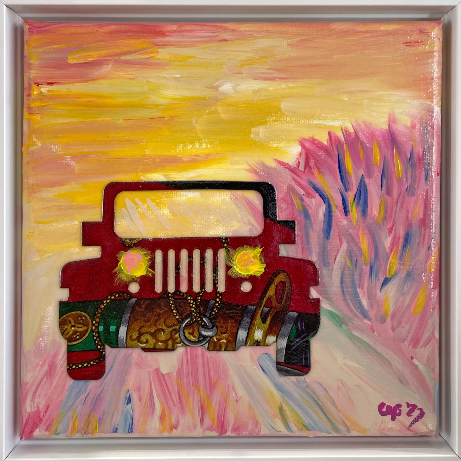 Respoke Fine Art*Jeep Collage 3-8X8 Framed