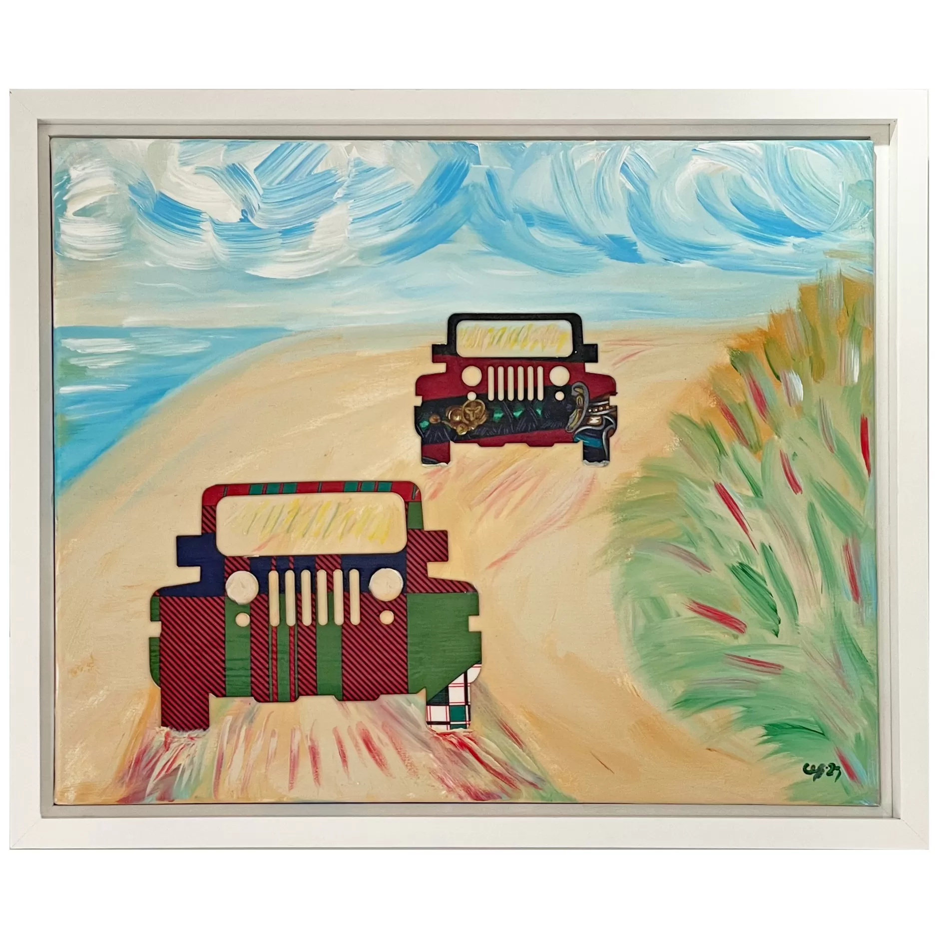 Respoke Fine Art*Jeeps Collage-20X16 Framed