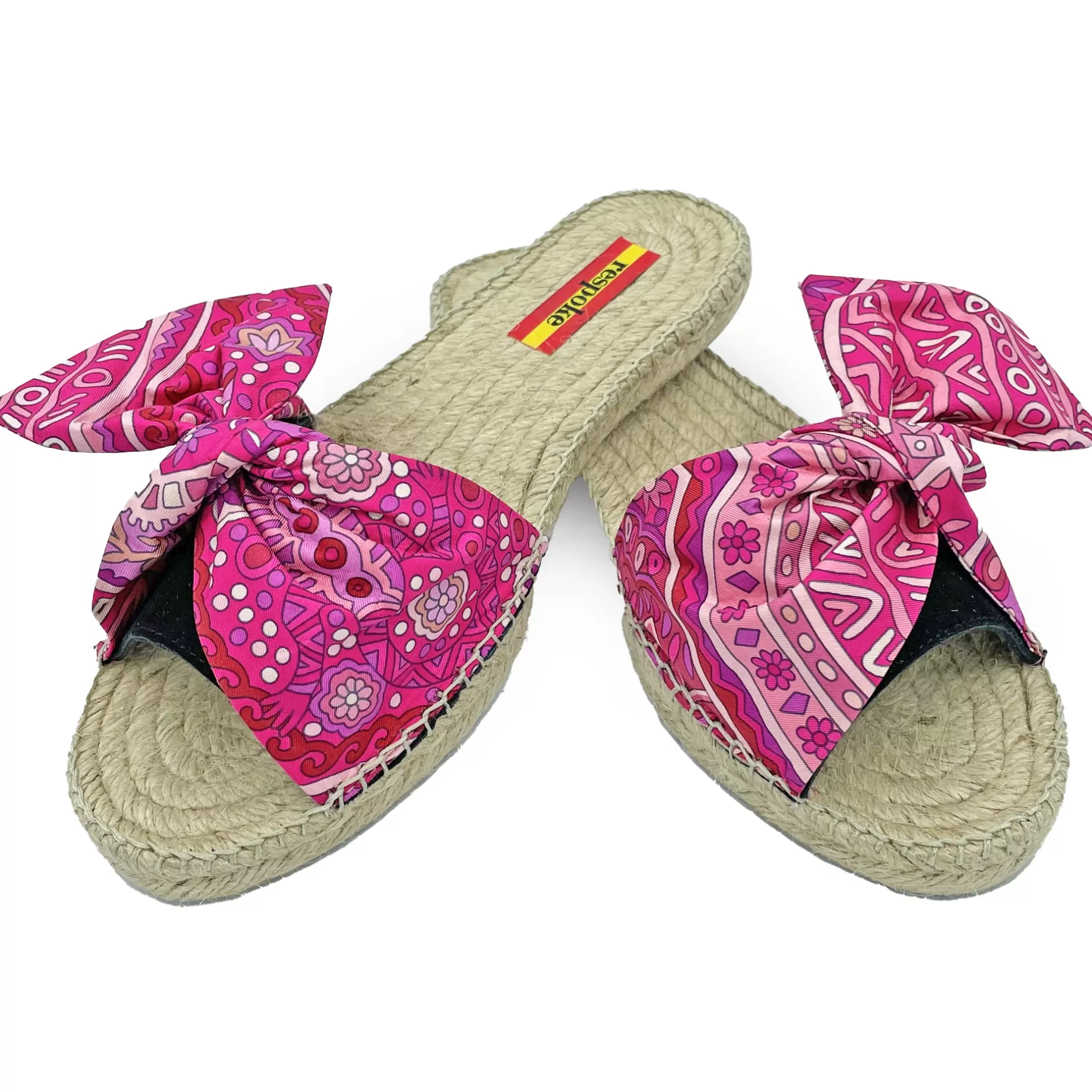 Respoke Footwear*Jovanna Fuchsia Bow Slide Espadrilles