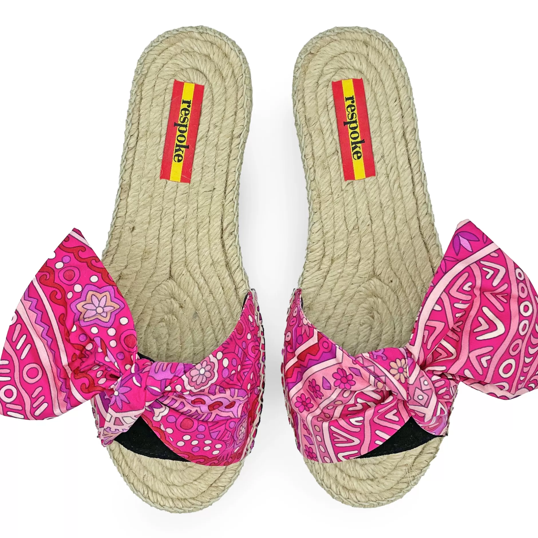 Respoke Footwear*Jovanna Fuchsia Bow Slide Espadrilles