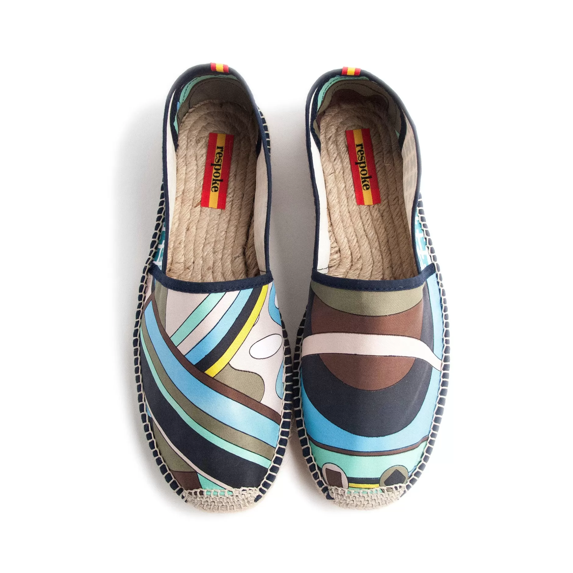 Respoke Footwear*Lindy Blue/Green Mash-Up Espadrilles