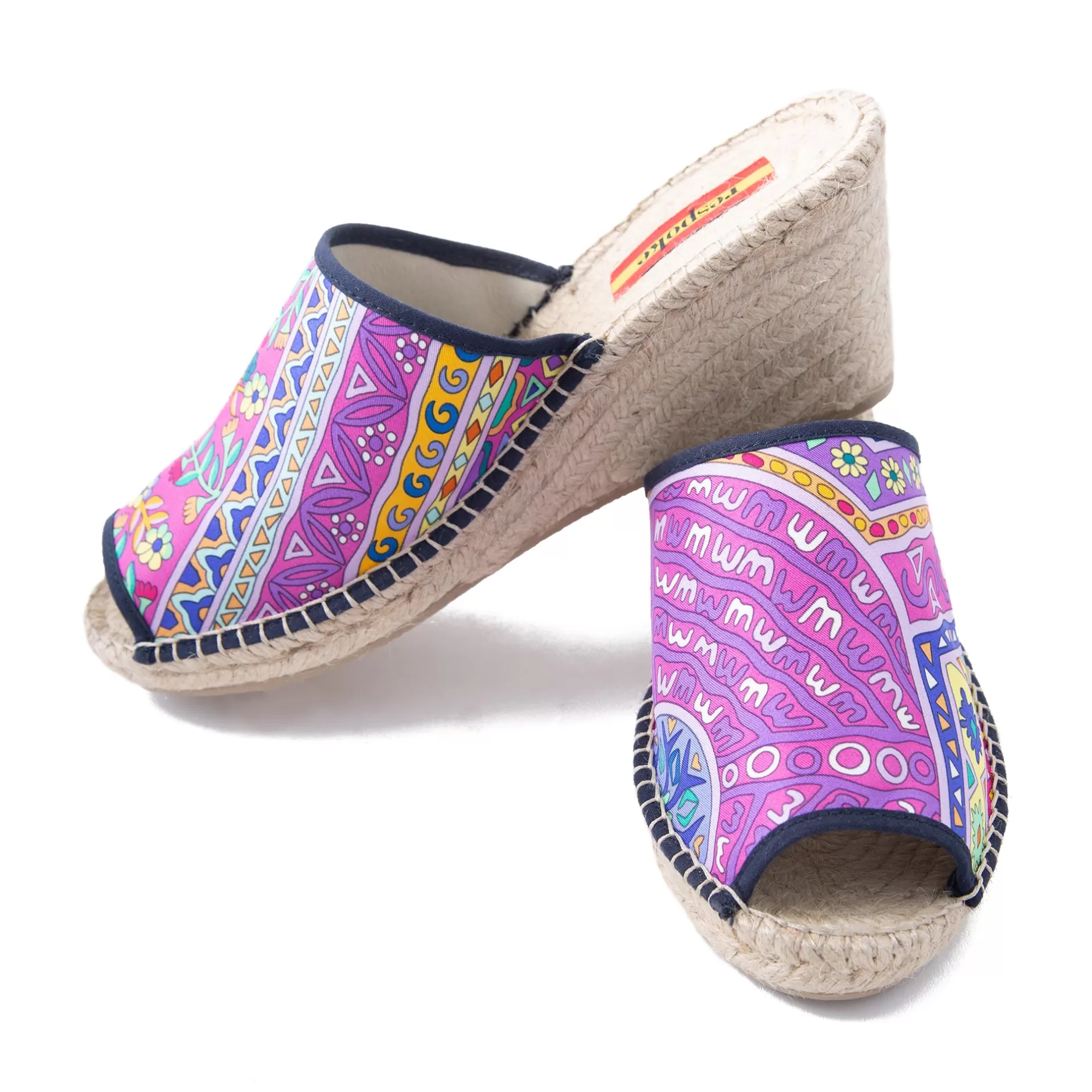 Respoke Footwear*Luana Mauve Classic Wedge Espadrilles