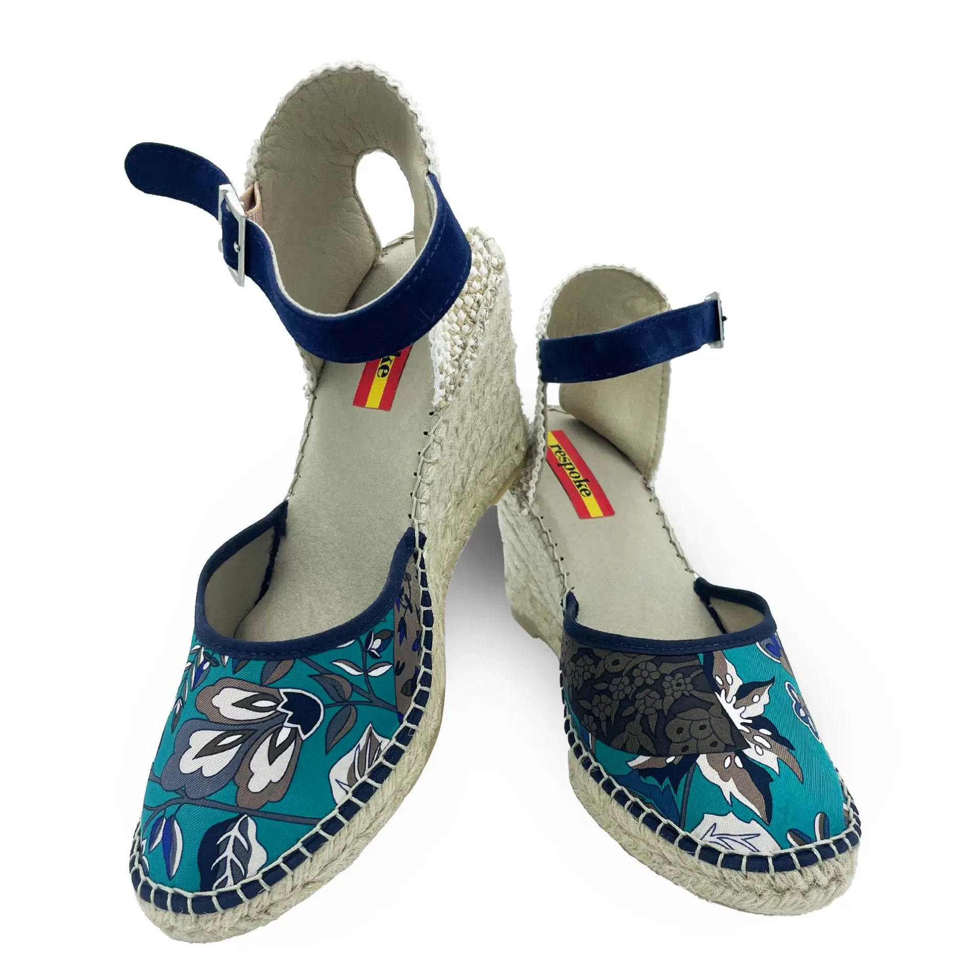 Respoke Footwear*Papillon Blue Buckle Wedge