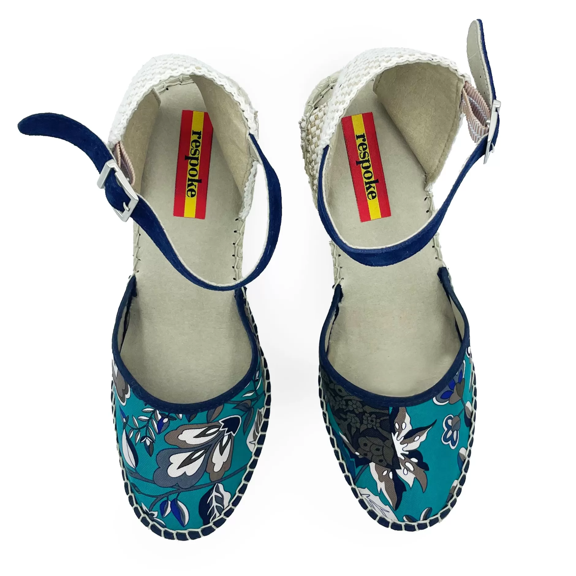 Respoke Footwear*Papillon Blue Buckle Wedge