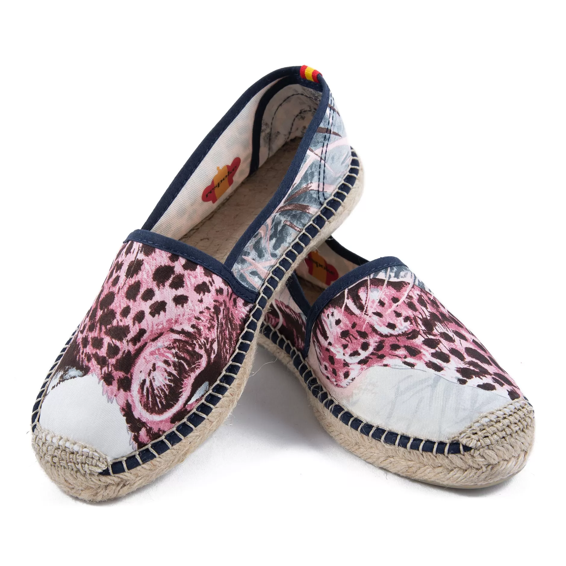 Respoke Footwear*Sara Pink/Leopard Espadrilles