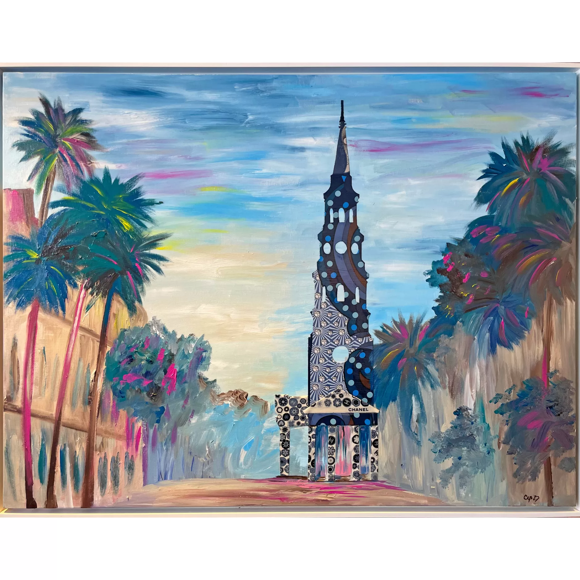 Respoke Fine Art*St Phillips, Charleston Collage 48X36 Framed